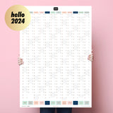 2024 Powerful Two Word Phrases Large Wall Planner